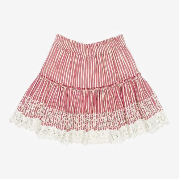 NWOT MISA Los Angeles Silvia Mini Skirt Size XS Striped Cotton Blend Soft Girl - Picture 3 of 14